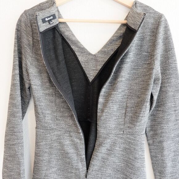 MADEWELL Bridgewalk Long Sleeve V-Neck Dress Business Casual Office Sz 2‎ - Picture 4 of 12